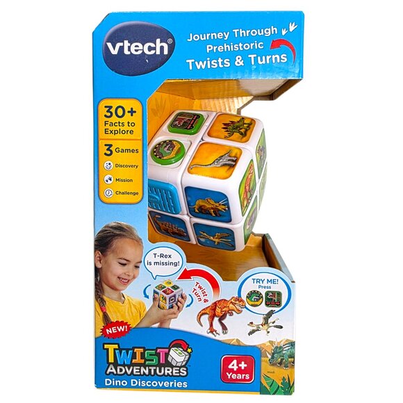 Vtech Twist Adventures Dino Discoveries Activity Unisex Cube Twist & Turn Learn - Picture 1 of 11